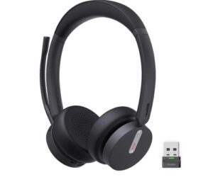 Yealink BH70-D-UC-C, BH70 UC Wireless Headset, Bluetooth, Stereo, On-ear, Noise Cancelling, with Dongle BT51, USB-C, Black, 2 Year Warranty (for Office Worker and Hybrid Worker)