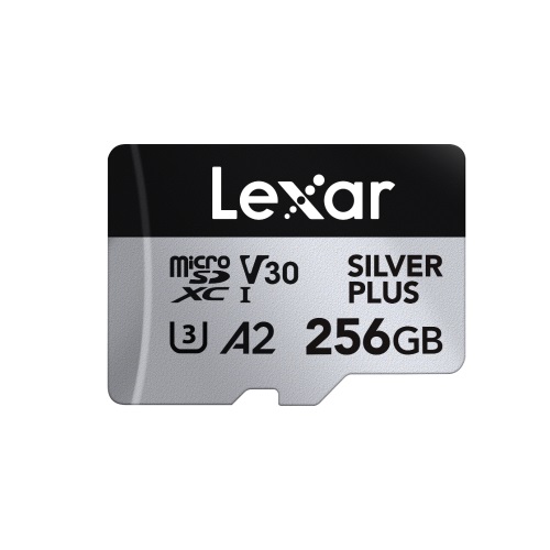 Lexar LMSSIPL256G-BNANG, Professional Silver Plus, MicroSDXC, 256GB, UHS-I, Read Speed: Up to 205MB/s, Write Speed: Up to 150MB/s, Limited Lifetime Warranty
