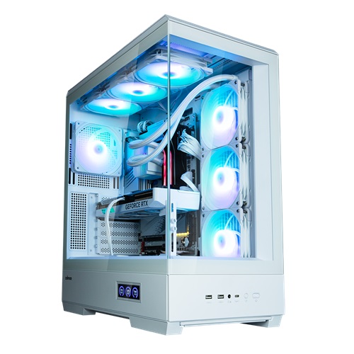 Zalman P50 DS White, Mid-Tower, Tempered Glass, Drive Bays: 3x Combo(3.5" Or 2.5"), 2x 2.5", Expansion Slot: 7, Motherboard Support: Mini-ITX / mATX / ATX, Pre-Installed Fan: 4x120mm ARGB, 1 Year Warranty