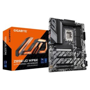 Gigabyte Z890 UD WIFI6E MB, Z890, ATX, Intel LGA 1851, 4xDDR5, 3xM.2, 4xSATA, RAID, 4xPCIe, 1xDP, GbE LAN, Wireless AX+Bluetooth, 1xUSB4(Type-C), 4xUSB2.0, 5xUSB3.2, 3 Year Warranty