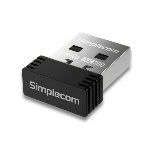 Simplecom NW106, AX300, 2.4GHz, Wi-Fi 6, USB Wireless, Nano Adapter, 1 year warranty