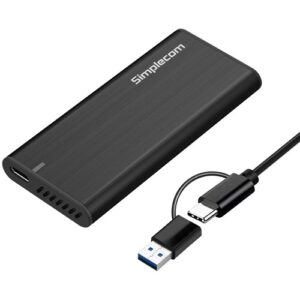 Simplecom SE502C, SATA M.2 SSD to USB-C Enclosure, USB 3.2 Gen1, 5Gbps, 1 Year Warranty