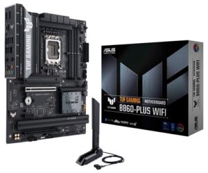 ASUS TUF GAMING B860-PLUS WIFI, ATX, Intel Socket LGA1851, 4xDDR5, 3xM.2+4xSATA 6G, Raid, 1xPCI5.0, 1xHDMI, 1xDP, Wifi7, 5xUSB-A, 1xUSB-C, 2xUSB2.0, 3 Year Warranty