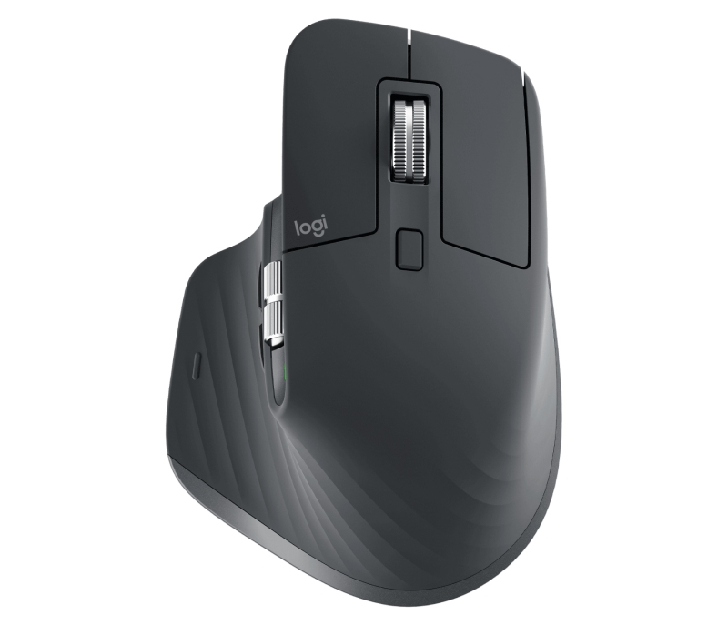 Logitech 910-006561, MX Master 3S Wireless Mouse, Bluetooth, 8000dpi, 7 Buttons, USB, Graphite, 1 Year Warranty