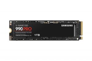 Samsung MZ-V9P1T0BW, 990 Pro, 1TB, M.2 NVMe, PCIe4.0, Read Speed: Up to 7450MB/s, Write Speed: Up to 6900MB/s, 5 Year Warranty