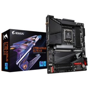 Gigabyte GA-Z790-AORUS-ELITE-AX, ATX, Intel LGA 1700, 4xDDR5, 4xM.2+6xSATA 6Gb/s, 3xPCIe, RAID, 1xHDMI, 1xDP, GbE LAN, Crossfire, Wireless AX+Bluetooth, 1xUSB-C, 5xUSB3.0, 4xUSB2.0, RGB, 3 Year Warranty