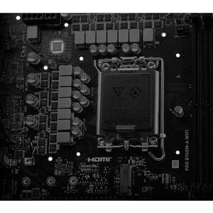 MSI PRO B760M-A WIFI DDR5, Micro-ATX, Intel LGA 1700, 4xDDR5, 2xM.2+4xSATA 6Gb/s, 3xPCIe, RAID, 2xHDMI, 2xDP, GbE LAN, Wireless AX+Bluetooth, 4xUSB3.0, 2xUSB2.0, 3 Year Warranty - Image 2