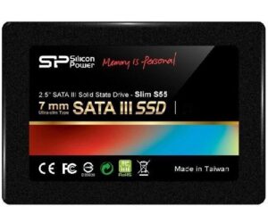 Silicon Power SP240GBSS3S55S25-OEM, Power Slim S55, 240GB, 2.5”, SATA 6Gb/s, Read Speed: 550MB/s, Write Speed: 420MB/s, Black, 3 Year Warranty