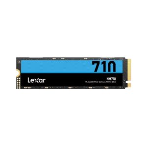 Lexar LNM710X500G-RNNNG, NM710, 500GB, M.2 NVMe, PCIe4.0, 300TBW, Read Speed: Up to 5000MB/s, Write Speed: Up to 2600MB/s, 5 Year Warranty