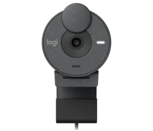 Logitech 960-001437, BRIO 300 Webcam, 2MP, Fixed Focus, Built-in-Mic, Noise Reducing, USB, Graphite, 1 Year Warranty