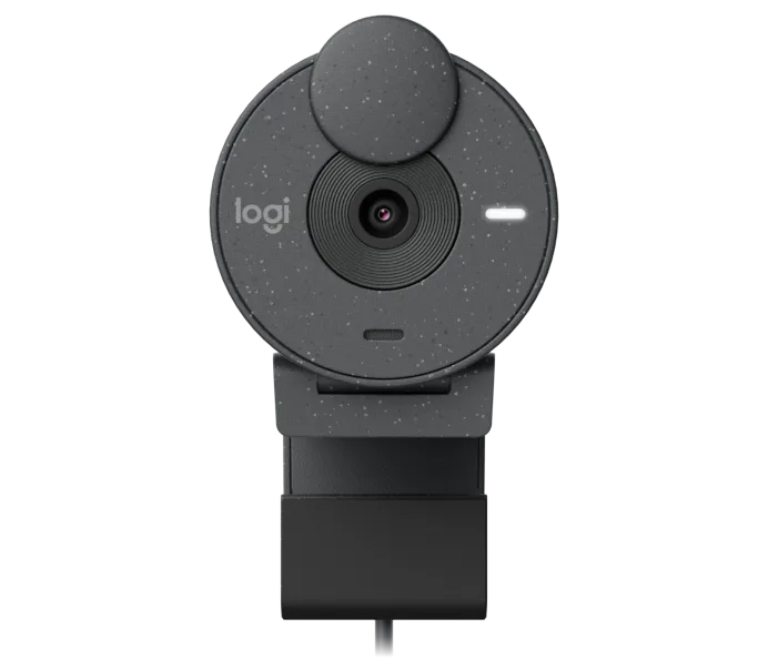 Logitech 960-001437, BRIO 300 Webcam, 2MP, Fixed Focus, Built-in-Mic, Noise Reducing, USB, Graphite, 1 Year Warranty