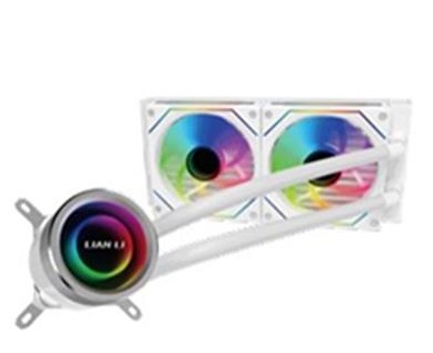 Lian Li GA2T24INW, Galahad II TRINITY SL-INF, AIO Liquid CPU Cooler, Size: 2x120mm Fan, Intel: LGA 1700/1200/1151/1150/1155/1156/2066 /2011-3/2011, AMD: AM5/AM4/AM3+/AM3/AM2+/AM2/FM2+/FM2/FM1/Socket TR4/sTRX4/SP3, ARGB, White, 5 Year Warranty