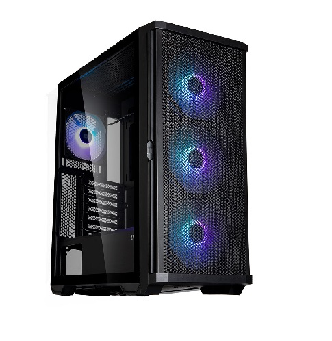 Zalman Z10 PLUS, Mid-Tower, Tempered Glass, Drive Bays: 2x3.5", 2x2.5", Expansion Slot: 7, Motherboard Support: ATX/mATX/Mini-ITX, Pre-Installed Fan: 3x140mm, 1x120mm, ARGB, Black, 1 Year Warranty
