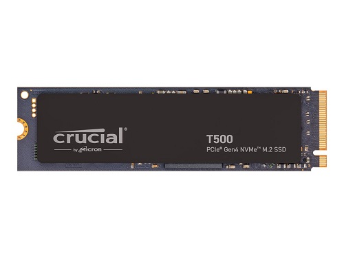 Crucial CT1000T500SSD8, T500 G4, 1TB, M.2 NVMe, PCIe4.0, Read Speed: Up to 7400MB/s, Write Speed: Up to 7000MB/s, 5 Year Warranty