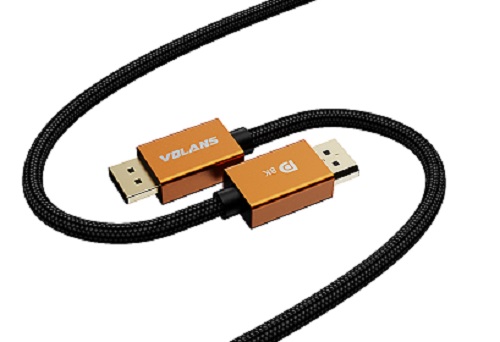 Volans VL-DD81, Ultra 8K DisplayPort to DisplayPort Cable, Male to Male, Length: 1m, 1 Year Warranty