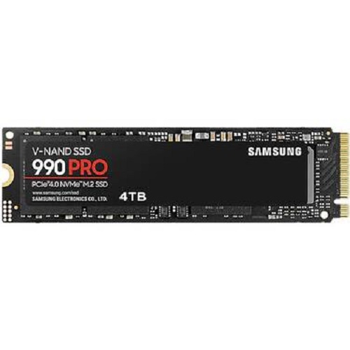 Samsung MZ-V9P4T0BW, 990 Pro, 4TB, M.2 NVMe, PCIe4.0, Read Speed: Up to 7450MB/s, Write Speed: Up to 6900MB/s, 5 Year Warranty