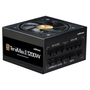 Zalman ZM1200-TMX2, TeraMax II, 1200W, 80 Plus Gold, Fully Modular, Fan: 120mm, ATX, MTBF: 100,000 Hours, 10 Year Warranty (PCIe 5.0 ready)