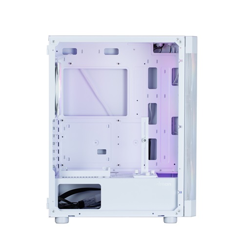 Zalman I4 TG WHITE, Mid-Tower, Tempered Glass, Drive Bays: 2x3.5"(Combo), 2x2.5", Expansion Slot: 7+2, Motherboard Support: ATX/mATX/Mini-ITX, Pre-Installed Fan: 4x140mm RGB, White, 1 Year Warranty - Image 4