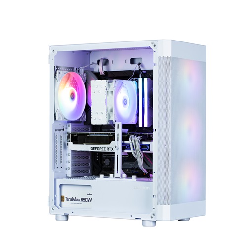 Zalman I4 TG WHITE, Mid-Tower, Tempered Glass, Drive Bays: 2x3.5"(Combo), 2x2.5", Expansion Slot: 7+2, Motherboard Support: ATX/mATX/Mini-ITX, Pre-Installed Fan: 4x140mm RGB, White, 1 Year Warranty - Image 6