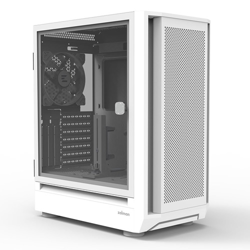 Zalman I6 WHITE, Mid-Tower, Tempered Glass, Drive Bays: 2x3.5"(Cage), 3x2.5", Expansion Slot: 7, Motherboard Support: E-ATX/ATX/mATX/Mini-ITX, Pre-Installed Fan: 4x140mm, RGB, White, 1 Year Warranty - Image 2