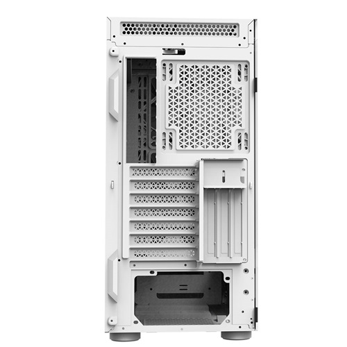Zalman I6 WHITE, Mid-Tower, Tempered Glass, Drive Bays: 2x3.5"(Cage), 3x2.5", Expansion Slot: 7, Motherboard Support: E-ATX/ATX/mATX/Mini-ITX, Pre-Installed Fan: 4x140mm, RGB, White, 1 Year Warranty - Image 4
