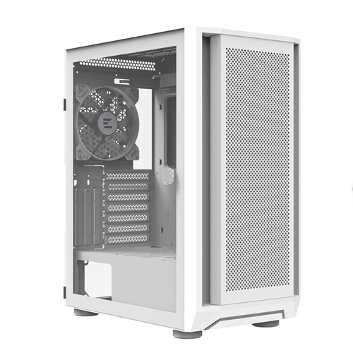 Zalman I6 WHITE, Mid-Tower, Tempered Glass, Drive Bays: 2x3.5"(Cage), 3x2.5", Expansion Slot: 7, Motherboard Support: E-ATX/ATX/mATX/Mini-ITX, Pre-Installed Fan: 4x140mm, RGB, White, 1 Year Warranty - Image 5