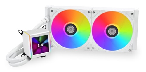 Lian Li Galahad II LCD SCREEN W/480X480 RESOLUTION 280 Closed Loop ARGB AIO LIQUID All-in-One CPU Cooler ARGB FANS 2450RPM WHITE