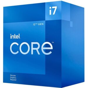 Intel BX8071512700F, Core i7 12700F, LGA 1700 Socket, 12 Cores (8 Performance/4 Efficient), 20 Threads (16 Performance/4 Efficient), Base: 2.1GHz, Turbo: 4.9GHz, Cache: 25MB, TDP: 65W, 3 Year Warranty. NOTE: This CPU does not have an Integrated GPU, so a dedicated Video Card is required.