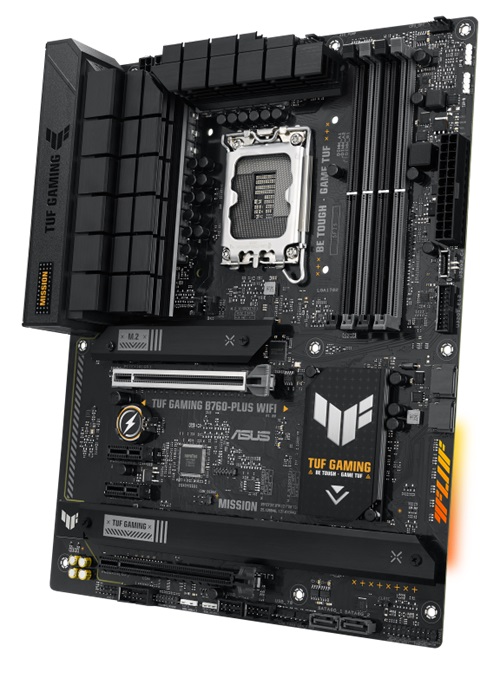 Asus TUF GAMING B760-PLUS WIFI-D5, ATX, Intel LGA 1700, 4xDDR5, 3xM.2+4xSATA 6Gb/s, RAID, 4xPCIe,1xHDMI, 1xDP, GbE LAN, Wireless AX+Bluetooth, 1xUSB-C, 4xUSB3.0, 1xUSB2.0, AuraSync, 3 Year Warranty - Image 5