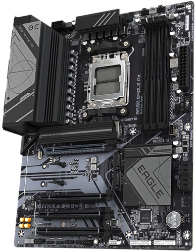 Gigabyte B650 EAGLE AX, B650 AMD AM5, 4x DDR5, 3x PCI-E x16 4.0/3.0, 3x M.2, 4x SATA, 2x USB-A 3.2, 1x USB-C 3.2, 1x DisplayPort 1.4, 1x HDMI 2.1, ATX, WiFi 6E, BT 5.3, 1GbE LAN, EZ-Latch M.2 Connectors, Smart Fan 6, 3 Year Warranty - Image 3