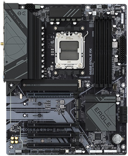 Gigabyte B650 EAGLE AX, B650 AMD AM5, 4x DDR5, 3x PCI-E x16 4.0/3.0, 3x M.2, 4x SATA, 2x USB-A 3.2, 1x USB-C 3.2, 1x DisplayPort 1.4, 1x HDMI 2.1, ATX, WiFi 6E, BT 5.3, 1GbE LAN, EZ-Latch M.2 Connectors, Smart Fan 6, 3 Year Warranty - Image 5