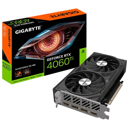 Gigabyte N406TWF2-OC-16GD, Nvidia GeForce RTX 4060 Ti, 16GB GDDR6, Core Clock: 2595 MHz, 2xHDMI, 2xDP, PSU: 500W, PCIe4.0, 3 Year Warranty