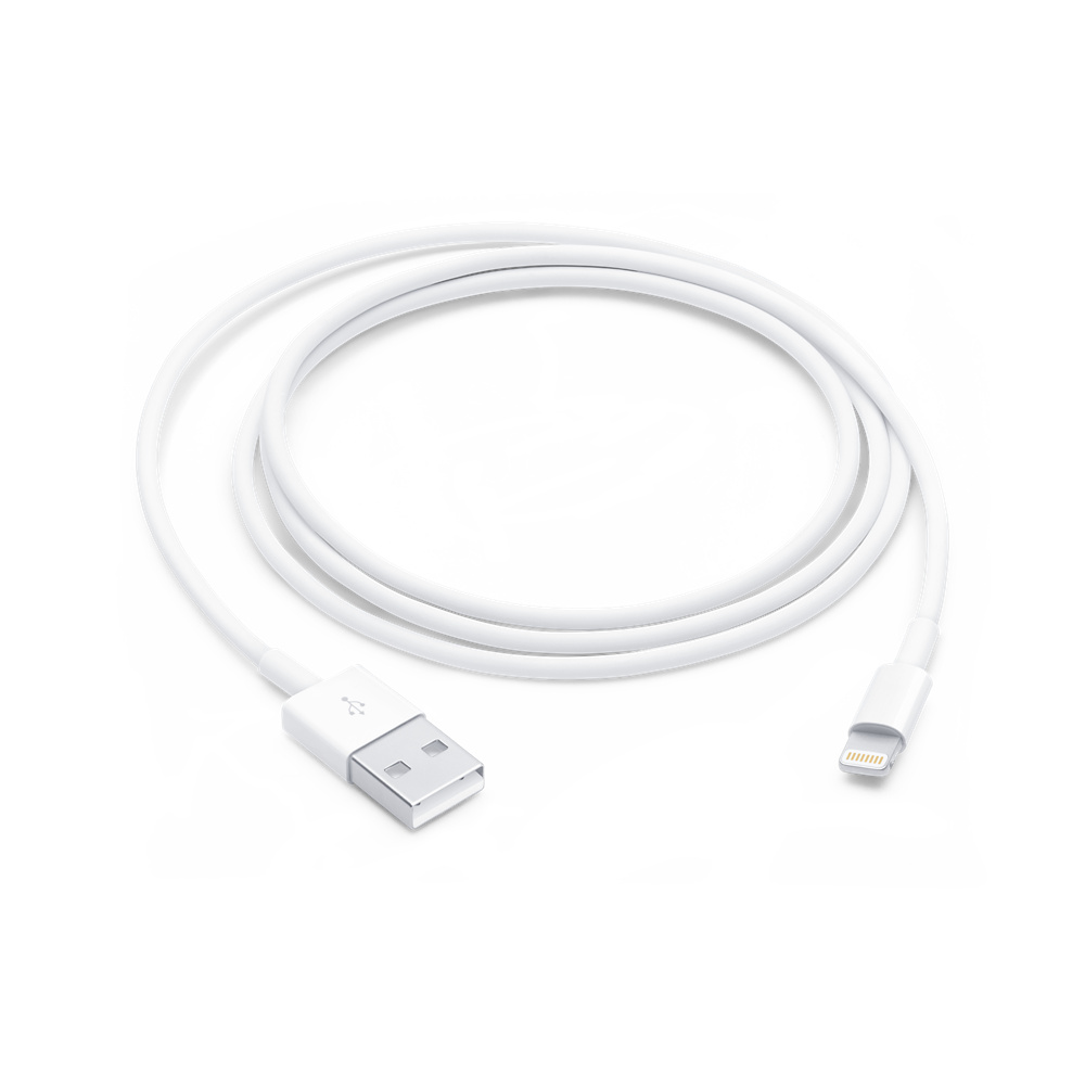 Apple MUQW3ZA/A, USB-A to Lightning Cable, Length: 1m, 1 Year Warranty