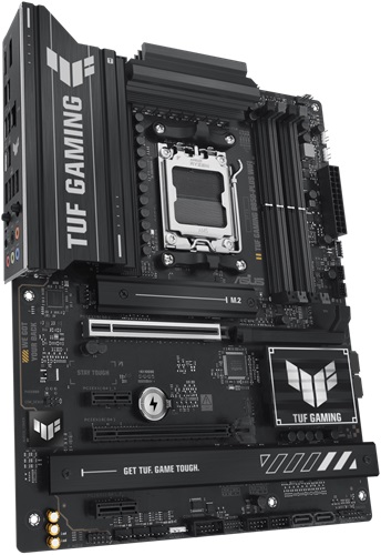 ASUS TUF GAMING B850-PLUS WIFI, ATX, AMD5, 4x DDR5, 3x M.2, 4x SATA 6Gbps, 1x PCIe 5.0, HDMI 2.1, DisplayPort 1.4, WiFi7+Bluetooth, 1x USB-C, 7x USB-A, 3 Year Warranty - Image 3