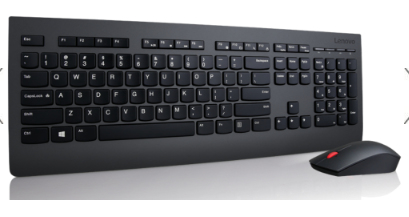 Lenovo 4X30H56796, Professional Wireless Keyboard and Mouse Combo, Plug-and-Play, 2.4GHz Wireless, 3-Zone Keyboard, Dedicated Media Keys, Dedicated Full-Size Mouse, 1600dpi Laser Sensor, Connect with 1 USB Nano Receiver, 4-Way Scroll Wheel, 2 Years