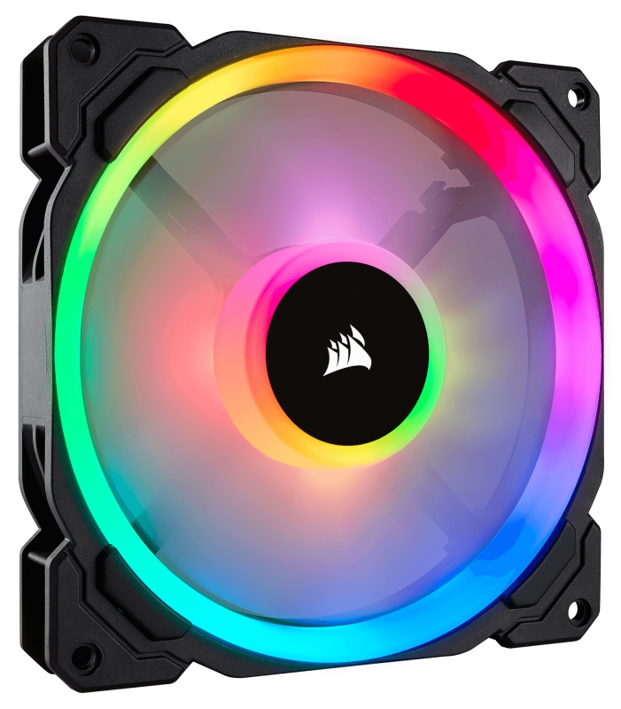 Corsair CO-9050073-WW, LL Series LL140, Size: 140mm, PWM, Noise: 25 dBA, RGB, 2 Years Warranty