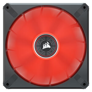 Corsair CO-9050123-WW, ML140 LED Elite, Size: 140mm, PWM, Airflow: 82.9CFM, Noise: 31.8dBA, Red, Black, 5 Year Warranty