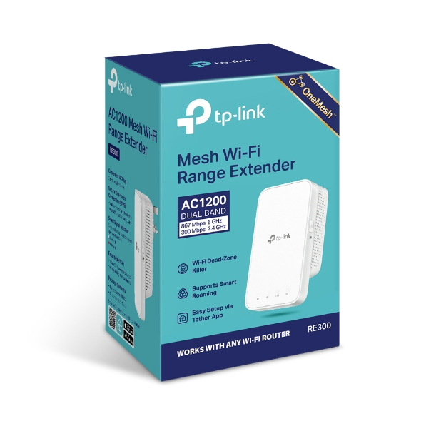 Tp-Link RE300, AC1200 Mesh Wi-Fi Range Extender, 3 Years - Image 4