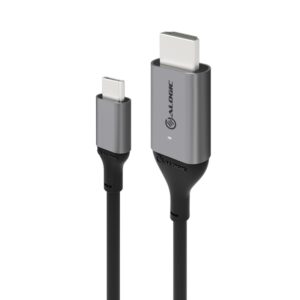 Alogic ULCHD02-SGR, Ultra USB-C to HDMI Cable, Male to Male, Cable Length: 2m, SpaceGrey, 1 Year Warranty