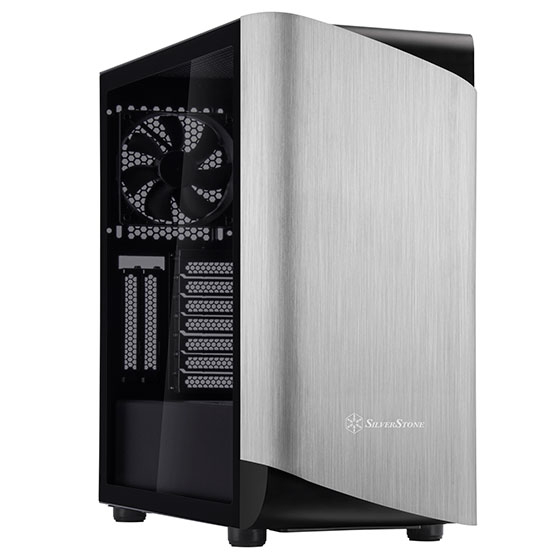 Silverstone SST-SEA1SB-G, Seta A1, Mid-tower, Tempered Glass, Drive Bays: 2x3.5", 2x2.5", Expansion Slot: 9, Motherboard Support: SSI-CEB/ATX/Micro-ATX/Micro-ITX, Pre-Installed Fan: 2x200mm/1x120mm, Silver, 1 Year Warranty