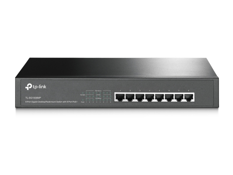 Tp-Link TL-SG1008MP, 8-Port Gigabit Desktop/Rackmount Switch with 8-Port PoE+, 3 Years