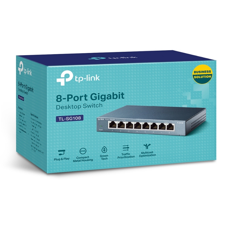 Tp-Link TL-SG108, 8-port Desktop Gigabit Switch, 3 Years - Image 3