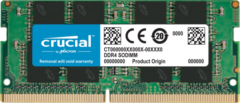 Crucial CT16G4SFRA32A, SODIMM, DDR4 16GB(1x16GB), 3200MHz, CL22, 1.2V, Limited Liftime Warranty