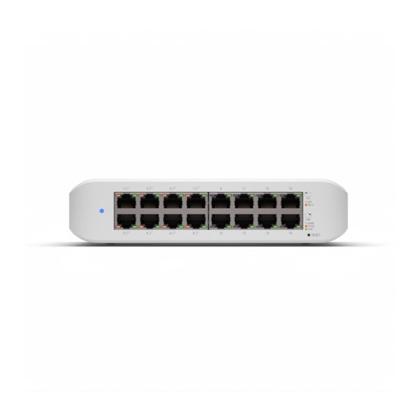 Ubiquiti USW-LITE-16-POE, UniFi Switch Lite 16 PoE, Layer 2, 16xGbE RJ45 Ports, 8xPoE+ Ports, PoE Budget: 45W, 2 Year Warranty