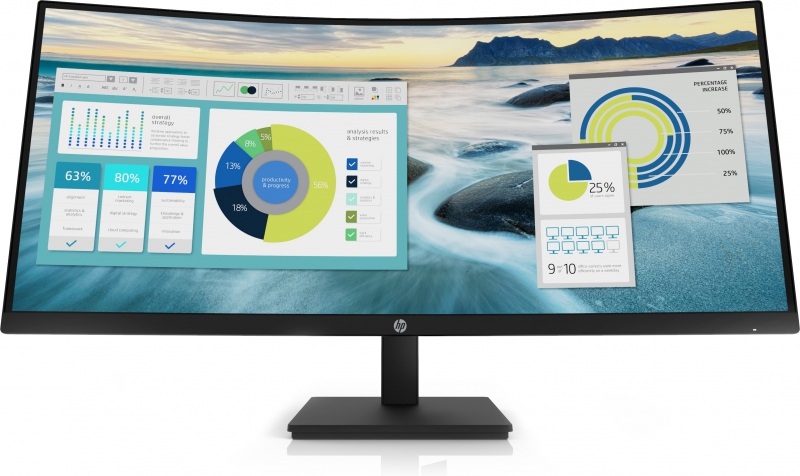 HP 21Y56AA, P34HC G4, 34" VA Curved, 3440x1440, 21:9, 5ms, 100Hz, 1xHDMI, 1xDP, USB, Adjustable Height, Tilt, Swivel, Pivot, 3 Year Warranty