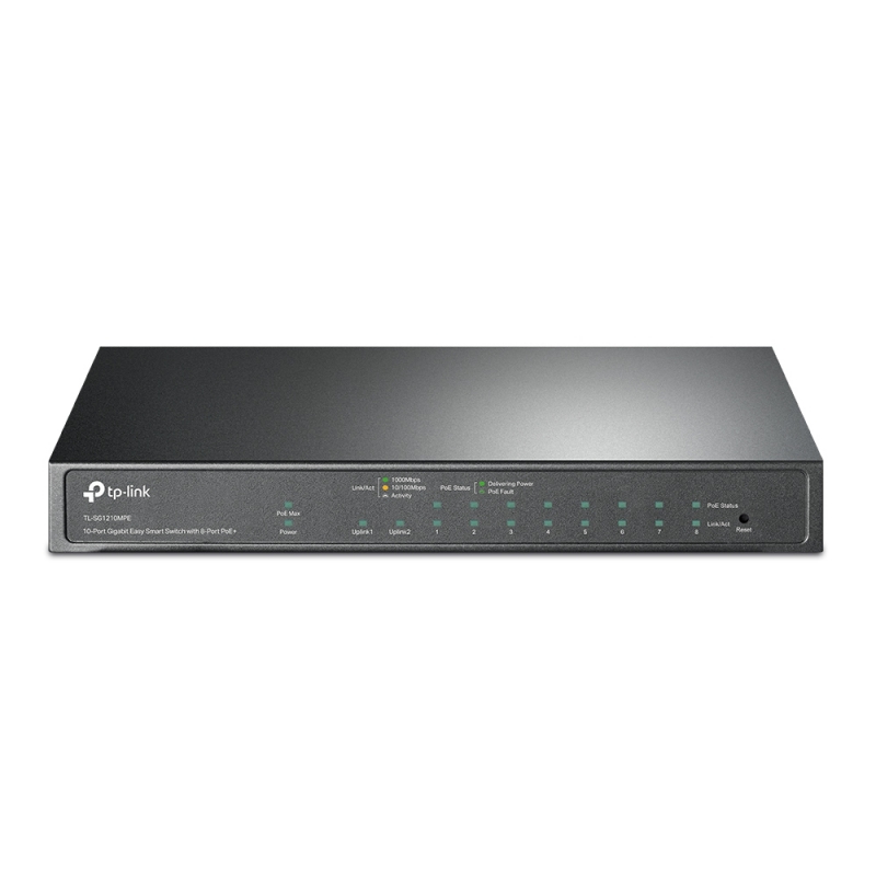 *Sale till 16th MAY* TP-Link TL-SG1210MPE, 10-Port Gigabit Easy Smart Switch, 9xGigabit Port, 1xSFP Port, Layer 2, Fanless, 5 Year Warranty
