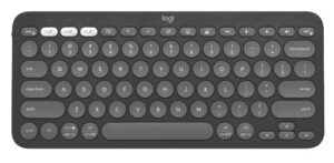 Logitech 920-011753, Pebble Keys 2 K380S Wireless Keyboard, Bluetooth, Tonal Graphite, 1 Year Warranty