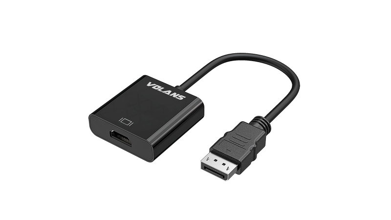 Volanas VL-DPHM-4K, DisplayPort to HDMI 4k Converter, Male to Female, Black, 1 Year Warrenty