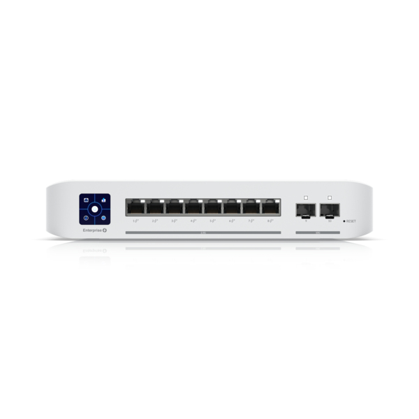 Ubiquiti USW-ENTERPRISE-8-POE, Networks UniFi Switch Enterprise 8, Mangaed, 8x2.5 Gb/s Ethernet (RJ45) PoE+, 2x10Gb SFP+, 3 Layer, 2 Year Warranty