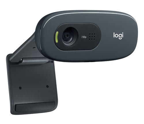 Logitech 960-001084, C270i, HD Webcam, 720p/30 Frames, Plug and Play, Built-in Noise Reducing Mic, Auto Light Correction, Fixed Focus, Universal clip fits laptops, LCD or monitors, 2 Years Warranty